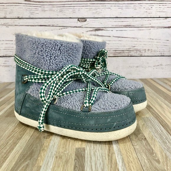 Inuikkii Boot Curly Grey Green Gray 